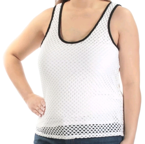 1. State White and Black Tank Blouse Small - Picture 1 of 8